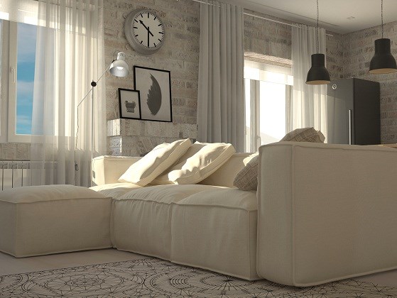 Интерьеры жилых помещений: нежный монохромный интерьер