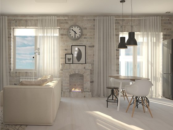 Интерьеры жилых помещений: нежный монохромный интерьер