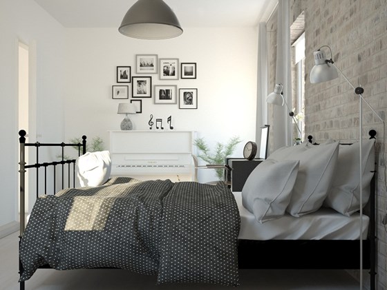 Интерьеры жилых помещений: нежный монохромный интерьер